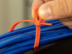 RETYZ 6-Inch Orange Reusable Releasable Cable Ties – 100 Pack, 50 lb Strength, Patented Quick-Release, Tool-Free Design for Home, Office, and Light Industrial Use - Image 6