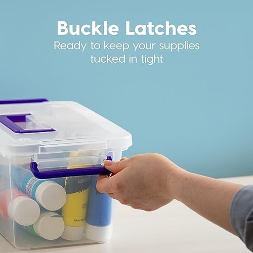 IRIS USA Storage Bins with Lids |Made in USA| 5 Qt - (6-Pack) - Clear - Image 2
