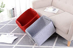 Storage Basket Felt Storage Bin Collapsible& Convenient Box Organizer with Carry Handles for Office Bedroom Closet Babies Nursery Toys Laundry (Light grey, 17.9inch（L）×12.2inch（W）×11.6inch（H）) - Image 5