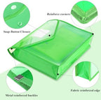 10 Pieces Plastic Expanding File Folders,Green, Horizontal - Image 3