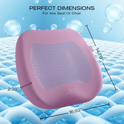 Skechers Seat Cushion Premium Gel & Memory Foam-Office Chair Cushion for Tailbone Pain Relief,Butt Pillow for Office Chair,Car seat Cushion,Long Sitting Office Workers,and Car Drivers,Purple - Image 5