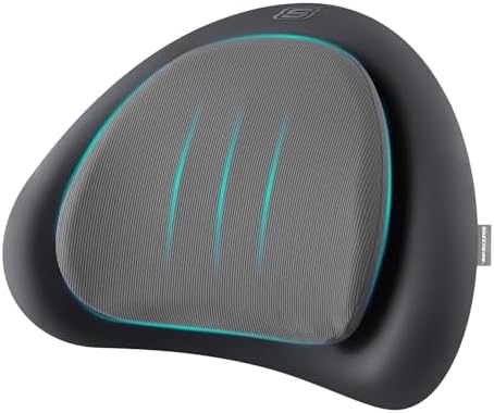 Skechers Lumbar Pillow Premium Memory Foam, Double-Layer-Office Chair Cushion for Tailbone Pain Relief,Butt Pillow for Office Chair,Car seat Cushion,Long Sitting Office Workers,and Car Drivers,Grey by Unknown