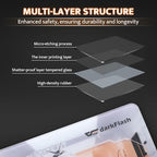 darkFlash Glass Mouse Pad 13.8×11.8 Inch, Ultra-Smooth Tempered Surface, Precision Tracking, Anti-Slip Rubber Base, Durable Etched Finish, Unique IP Ideal for Gaming & Work(DMP350) - Image 4
