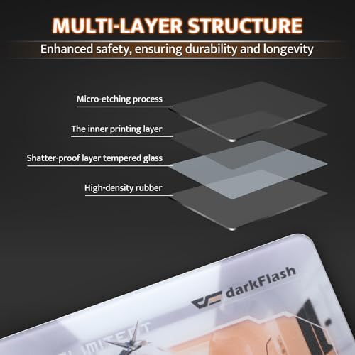 darkFlash Glass Mouse Pad 13.8×11.8 Inch, Ultra-Smooth Tempered Surface, Precision Tracking, Anti-Slip Rubber Base, Durable Etched Finish, Unique IP Ideal for Gaming & Work(DMP350) - Image 4