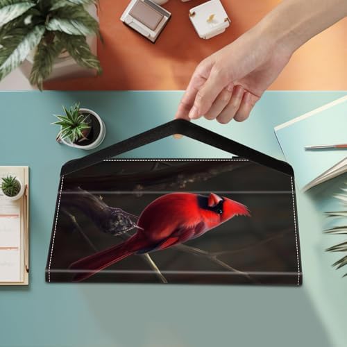 Case for Samsung Galaxy Tab S10 FE Plus 13.1 Inch 2025 Model (SM-X620/X626),Card Slot PU Leather TPU Case Pen Holder Auto Wake Sleep,Red Cardinal Bird - Image 2