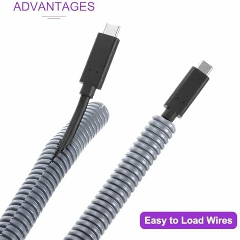 DMiotech 50ft Wire Loom Split Tubing 3/4 Inch(19.1mm) ID Gray - Image 4