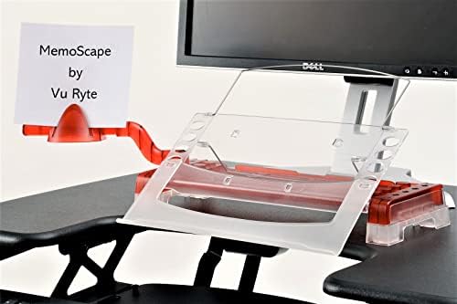 MemoScape Adjustable in-Line Document Holder for Typing | Reduces Neck Strain, Improves Focus, Boosts Desk Organization, and Workflow | Paper Holder Stand for Desk and Home Office - Red (VUR 3060) - Image 2