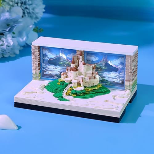 3D Calendar 2027, Unique 3D Memo Pad Tear Away Time Piece Calendar, Fun DIY Paper Carving Art 3D Desk Calendar Notepad Gift for Christmas, New Year (Sky City) - Image 4
