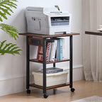 Lerliuo 3-Tier Printer Stand with Charging Station, Rolling Printer Table - Image 3