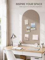 Large Arched Felt Bulletin Board 47.2''×25.5'', Taupe - Image 6