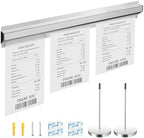 48 Inch Aluminum Ticket Holder Rail with 2 Receipt Stabbers for Restaurant, Kitchen, Bar by Unknown