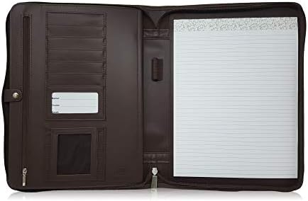 Dark Brown Zippered Portfolio Binder - PU Leather Business Portfolio Organizer - Padfolio for Men & Women with US Letter Notepad, 10.5 Inch Tablet Pocket & Gift Box by Lautus Designs - Image 6