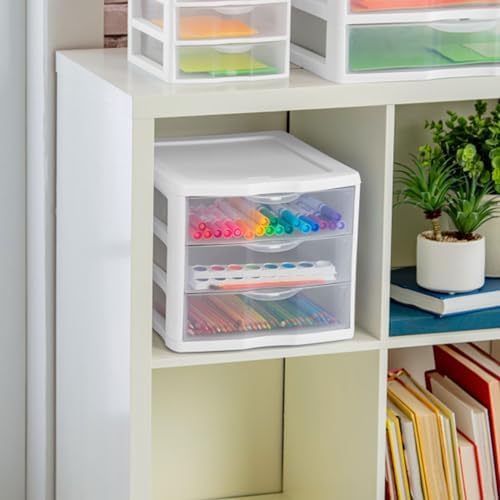 Sterilite Wide 3-Drawer Storage Unit for Bedroom and Dresser, 8-Pack - Image 6