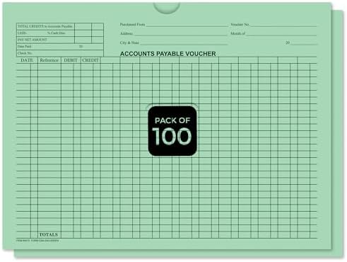 Accounts Payable Voucher Envelopes General Accounting Style, Green 100 Pack by Unknown