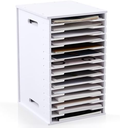 Juexica 1 Pack 15 Tier Scrapbook Paper Organizer for Sizes 8.5" x 11" by Juexica