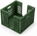 Mini Milk Crate Sticky Note Holder Compatible with 3 x 3 Inch Pads, green by Unknown