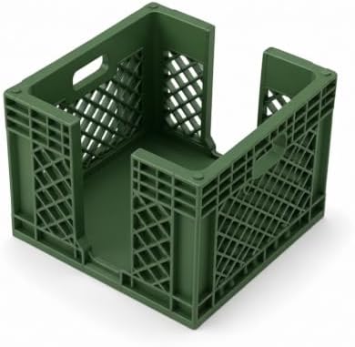 Mini Milk Crate Sticky Note Holder Compatible with 3 x 3 Inch Pads, green by Unknown