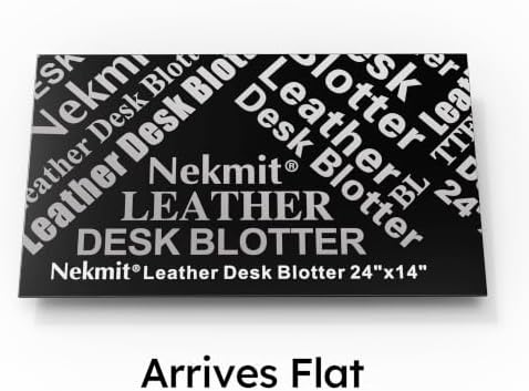 Nekmit Leather Desk Blotter Pad 24 x 14 Inches, Flat, Non-Slip, Waterproof, Brown - Image 7
