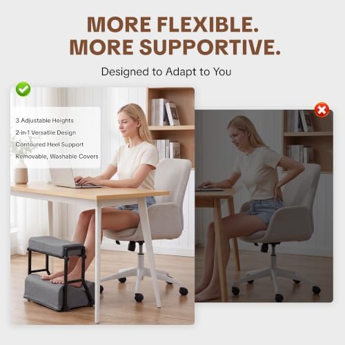 BALAPET Adjustable Foot Rest Under Desk, 3 Heights and Heel Support - Image 6