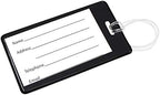 Bulk 100 Pack - Bright Backpack ID Luggage Tags for Student Identification Cards - School Name Badge Holder for Backpacks - Business Card Size with Clear Insert Window by Specialist ID(Black) - Image 3