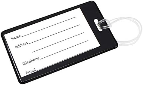 Bulk 100 Pack - Bright Backpack ID Luggage Tags for Student Identification Cards - School Name Badge Holder for Backpacks - Business Card Size with Clear Insert Window by Specialist ID(Black) - Image 3