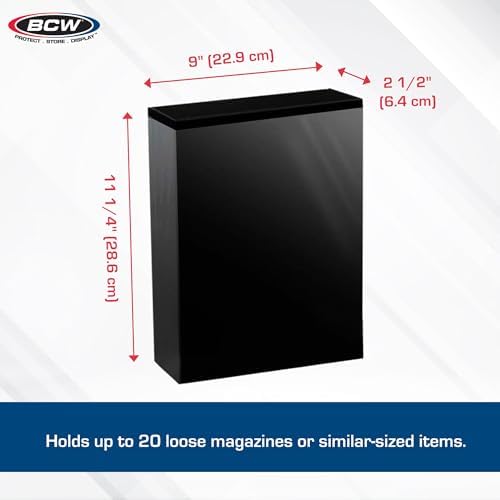 BCW Magazine Stor-Folio with Magnetic Closure, Holds 20 Magazines, Black - Image 3