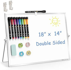 TSJ OFFICE Small White Board - 18 X 14 Inches Silver Framed Dry Erase Board by TSJOFFICE-WipeCleanThinkGreenWorkSmart