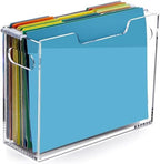DINGHUO Acrylic Hanging File Organizer Box with Handles by DINGHUO