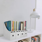 Limitliho 24 Pack White Cardboard Magazine Holder for Desk or Shelves - Image 4