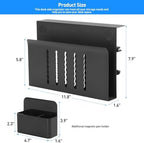 MAXECHO Desk Side Storage, Under Desk Laptop Mount, Table Side Hanging File Organizer, No Drill Clamp On Cable Management Tray, Laptop Holder with Magnetic Pen Holder for Office and Home, Load 22 Lbs - Image 5