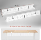 Univivi Under Desk Cable Management Tray, Cable Management, 48 inch, White - Image 5