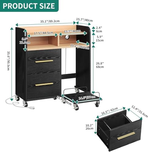 YITAHOME File Cabinet with Charging Station - Image 3