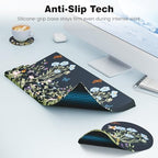 Ospelelf Ergonomic Mouse Pad and Keyboard Stand Wrist Rest Set, Memory Foam Comfort, Pain Relief for Typing, Office Desk Accessories, Moonlit Blossoms - Image 5