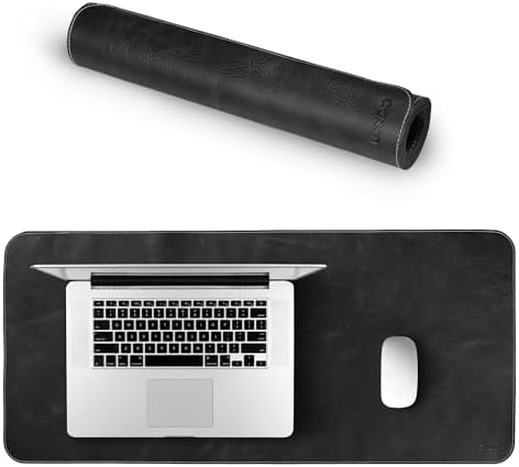 Londo Top Grain Leather Extended Mouse Pad – Large Desk Mat for Office & Gaming, Smooth Writing Surface, Non-Slip Base, Durable & Stylish Workspace Accessory by Londo
