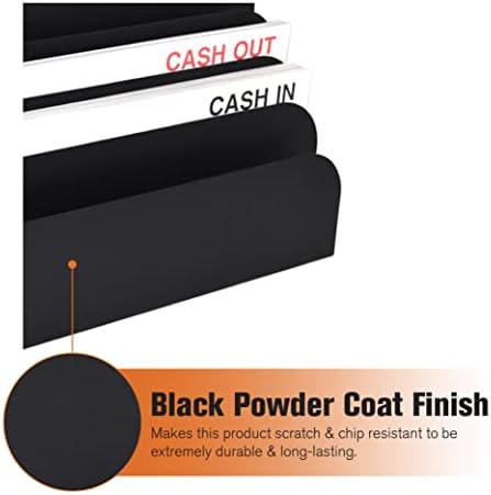 BankSupplies STEELMASTER 6 Slot File and Desk Organizer Paper Organizer Black Powder Coat Finish - Image 3