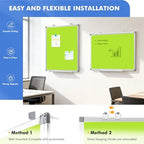 Double-Sided White Board Dry Erase Magnetic Whiteboard Wall 36x24 Green - Image 2