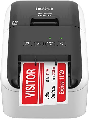 Brother RQL-800 -(Q L800) High-Speed, Professional Label Printer (Renewed),White by Amazon+Renewed