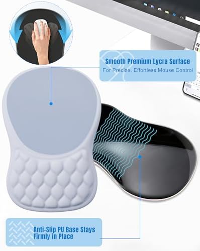 Ergonomic Mouse Pad with Sloped Memory Foam Wrist Rest - Image 5