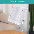 PATIKIL Book Stand for Reading, Metal Reading Rest Book Holder with Page Clips, Height Angle Adjustable, 360° Rotating Arm Suitable for Sheet Music, Laptop - Image 6