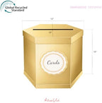 ROSEGLD Gold Card Box, Card Receiving Box 12x10x10 Inches - Image 6
