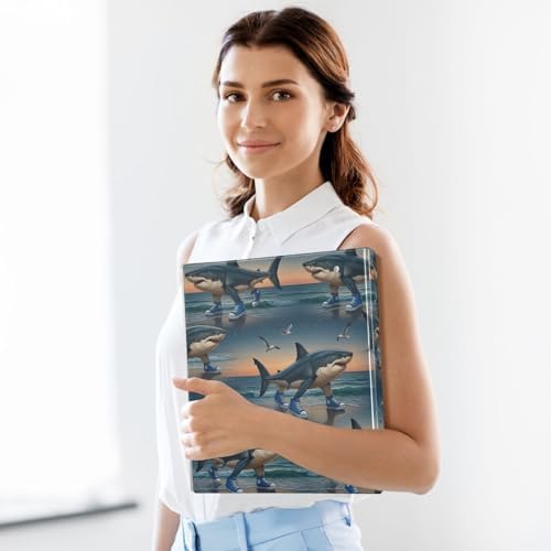 ALAZA Italian Brainrot Meme Tralalero Tralala Shark 7 3 Ring Binder 1.5 Inch Three Ring Office Binders w/clipboard & 3 Pockets, Hold 200 Sheets, 2 pcs - Image 6