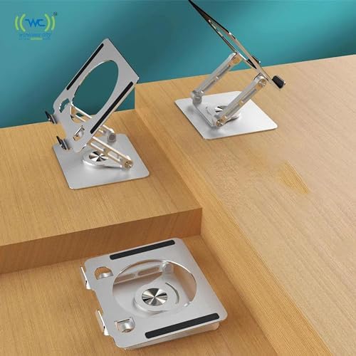 Wireless City Universal Tablet Stand for iPad with 360 Rotating Base, Foldable Adjustable Holder for Drawing, Compatible with iPad (6-13In) Pro/Air/Mini and More (Gray) - Image 3