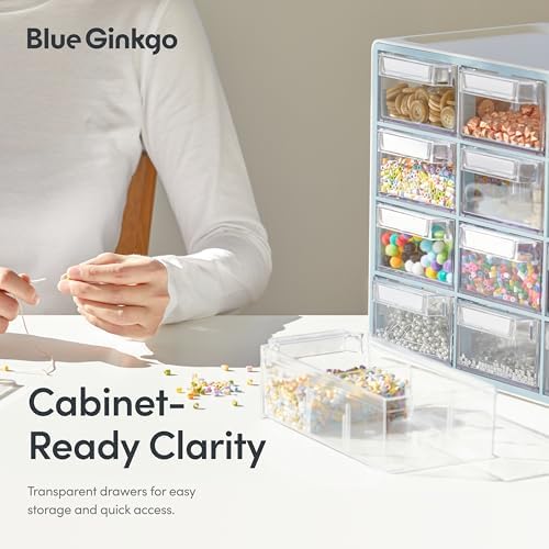 Blue Ginkgo 16-Drawer Storage Cabinet Organizer, Yellow, Made in Korea - Image 5