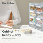 Blue Ginkgo 16-Drawer Storage Cabinet Organizer, Grey, Made in Korea - Image 5