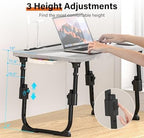 Lap Desk for Bed Adjustable Height with USB Port 23.6" x15.7" Desktop - Image 2