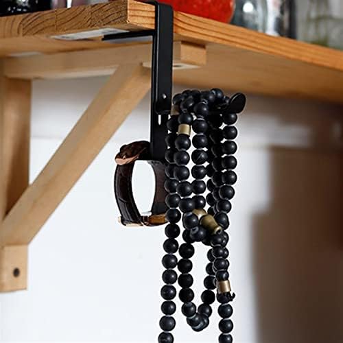 Headphone Stand Headphone Holder Headset Bracket Hanger Metal Wall Stand, Rotatable Double Clamp Hook for - Under Desk Space Save Mount(Black) - Image 7