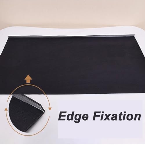 Edge-Locked Leather Desk Pad, Desk Blotter with Full Grip Fixation Lip, Waterproof Large Office Table Mat, Non-Slip Laptop Mouse Pads for Work Typing Writing (Black,39.4"x19.7") - Image 4