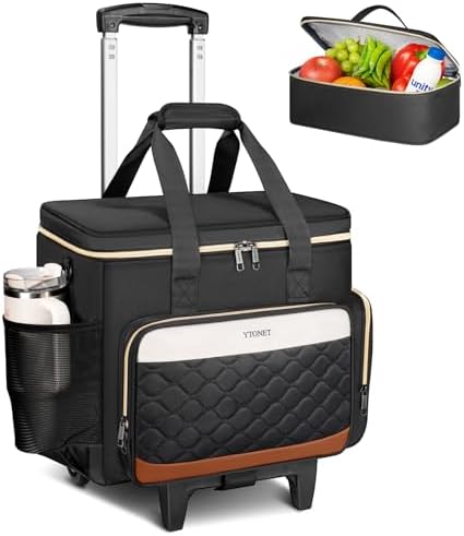 Ytonet Rolling Teacher Bag with Wheels, 15.6" Rolling Cart for Teachers by YTONET