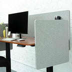 Stand Up Desk Store ReFocus Clamp-on Acoustic Desk Divider Privacy Panel that Reduces Noise and Visual Distractions (Cool Gray, 47.25" X 23.6") - Image 3