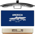 MPCO. American Spirit Gaming Desk Pad, 36" x 17" Duraglyde Fabric Desk Mat by TheMousepadCompany